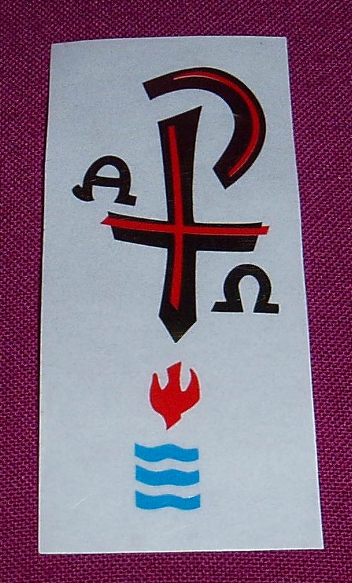 Southern Cross Baptism Transfer, to be put onto a candle