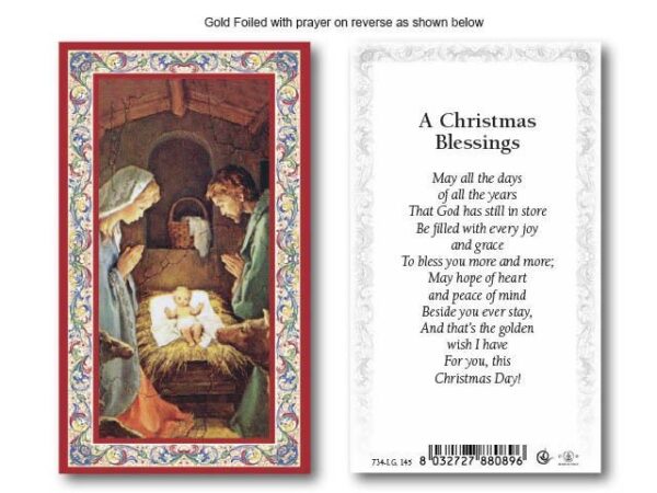 A Christmas Blessing Holy Card - Southern Cross Church Supplies & Gifts