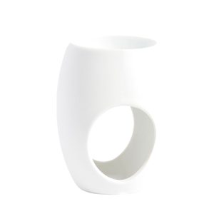 Oval White Oil Burner 12cm tall