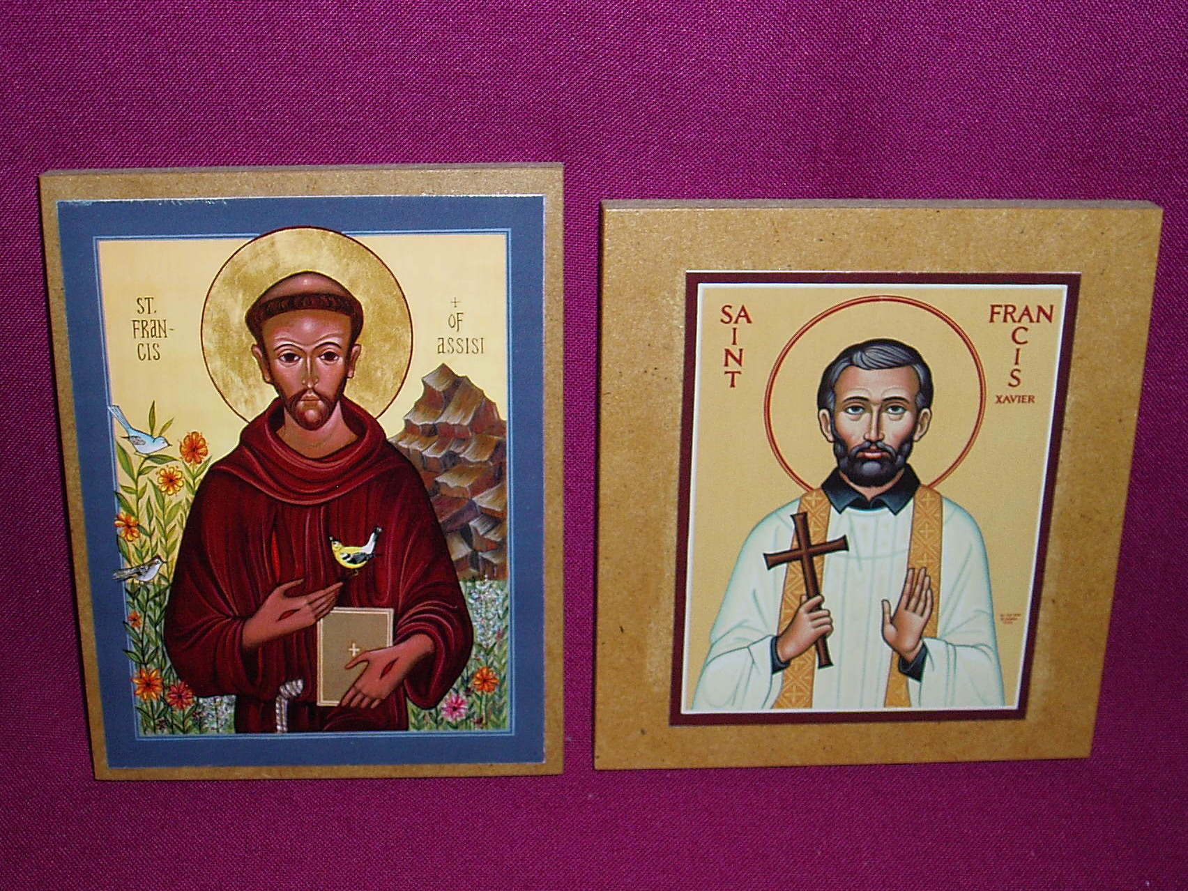 Icons: St Francis and St Francis Xavier