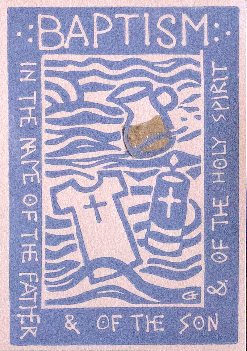 Carmel's Baptism Card: Boy